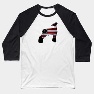 American Flag Market Wether Lamb Silhouette 1 - NOT FOR RESALE WITHOUT PERMISSION Baseball T-Shirt